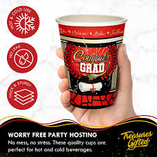 Vasos Rojos Graduation Party 9oz (x8u)