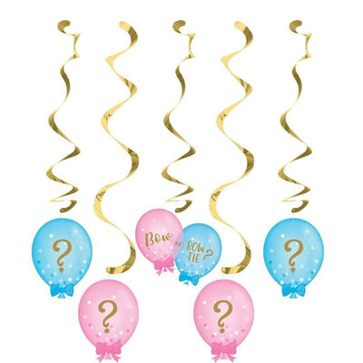 GENDER REVEAL Dizzy Danglers 5pcs