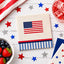 Americana Stripe Beverage Napkins 16pcs