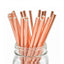 Rose Gold Foil Straws 10ct