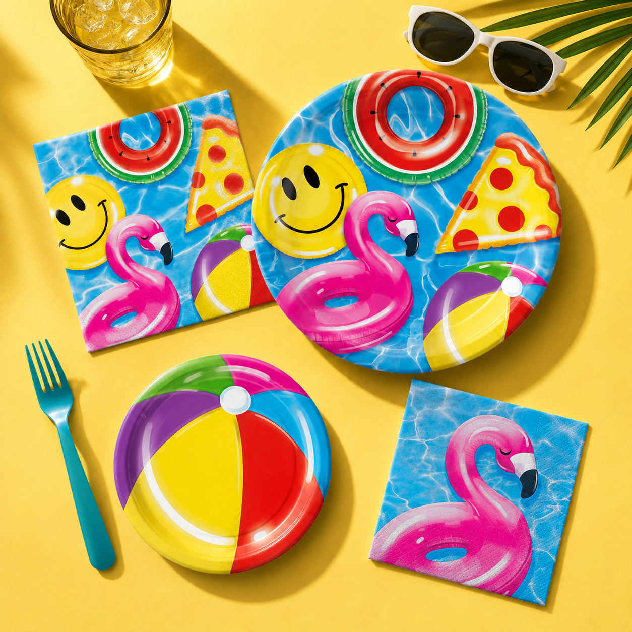 Cool Pool Party Ball Paper Plates 7" 8pcs