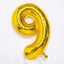 Number #9 Supershape Balloon 34" Gold