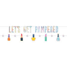 Spa Party Letter Banner Kit 2pcs
