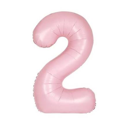 Number #2 Foil Balloon 34" Pink