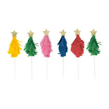 Vibrant Christmas Tree Cake Topper