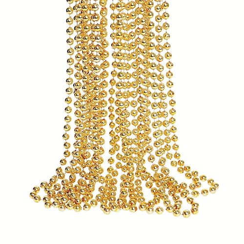 Gold Beads Necklaces 12pcs