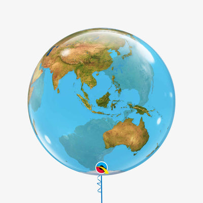 Bubble Balloon 22" Planet Earth (Qualatex)