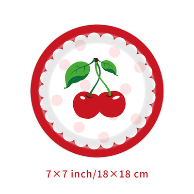 Cherry Party Plates 7" 10pcs