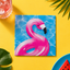 Cool Pool Party Pink Flamingo Napkins 16pcs