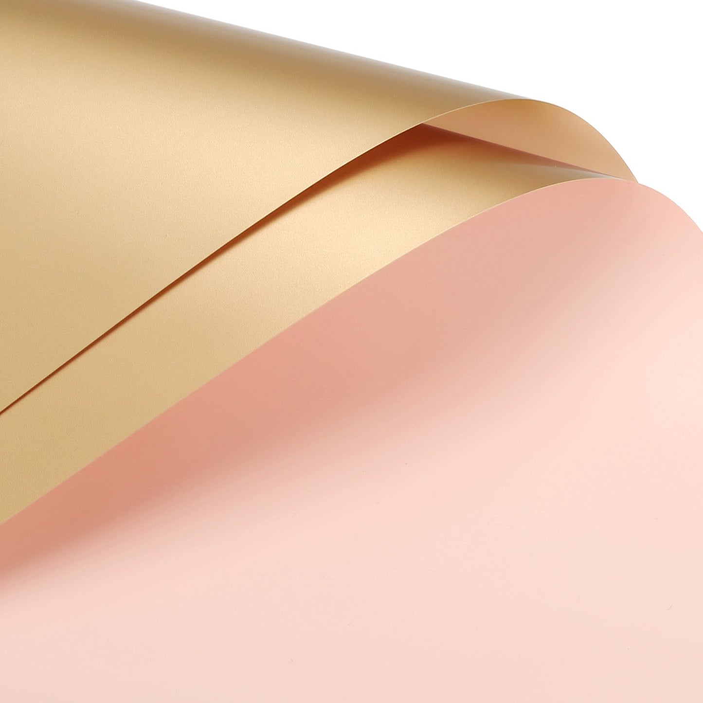 Floral Wrapping Paper Gold Reversible 22.8" x22.8" x20 Sheet Pink