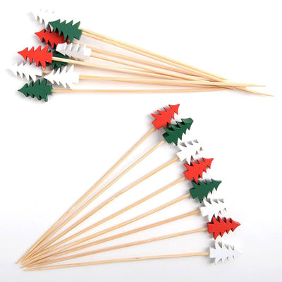 Christmas Trees Bamboo Pick