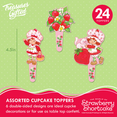 Strawberry Shortcake Cupcake Toppers & Strawberry
