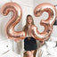 Number #3 Supershape Balloon 34" Rose Gold