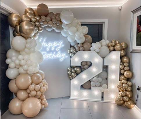 Kalisan Balloon 18" Retro White 3pcs