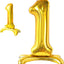 Standing Balloon Number 1 Gold 28"