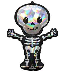 Skeleton Holographic Supershape Foil Balloon 34"
