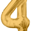 Number Gold Supershape Foil Balloon 34"