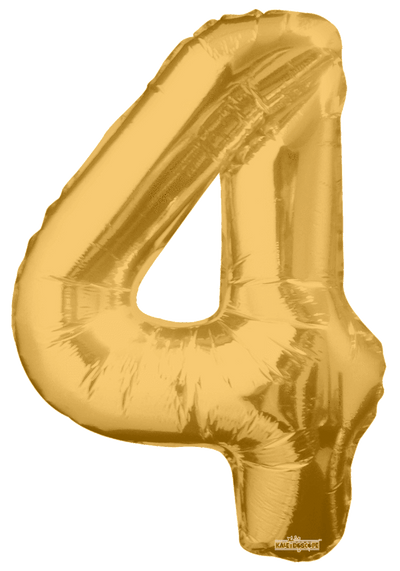 Number Gold Supershape Foil Balloon 34"