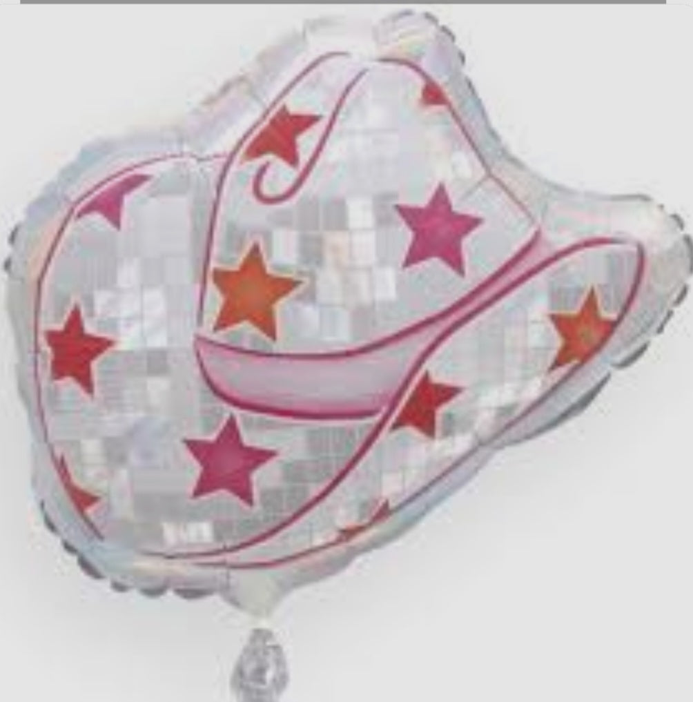 Cowboy Hat Foil Balloon 13"