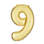 Number Solar Gold Foil Balloon 34"