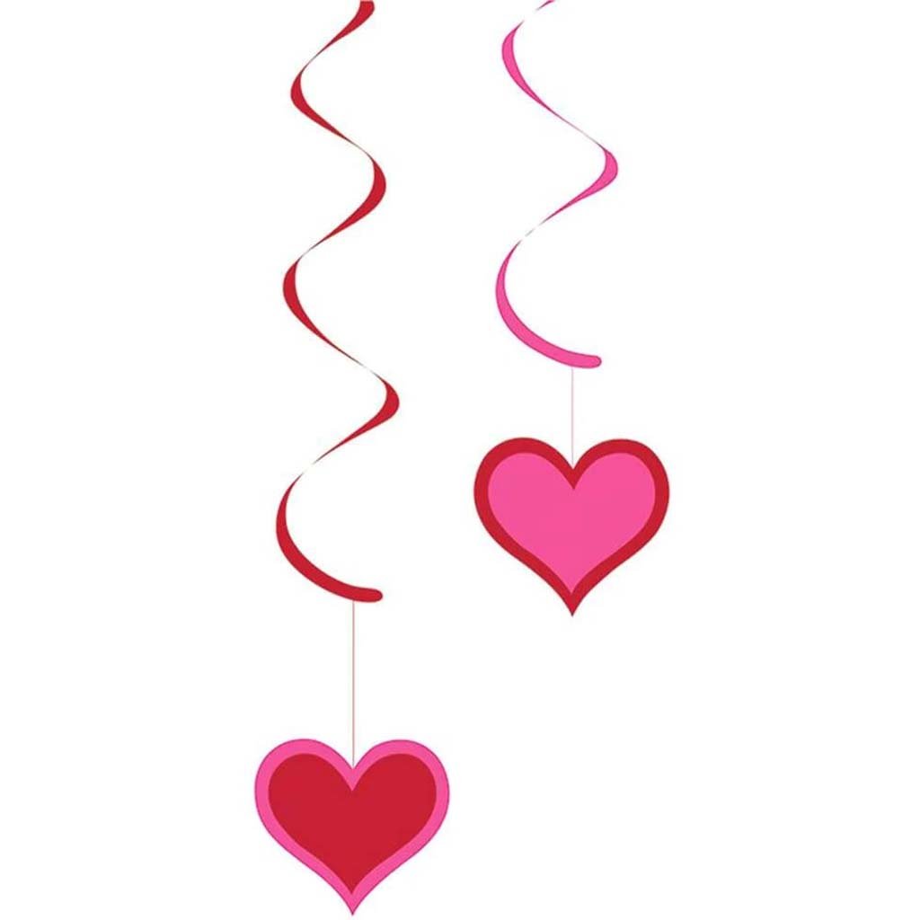 Hearts Dizzy Danglers 5pcs