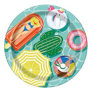 Summer Fun Plates 7" 8pcs