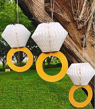 Honeycomb Ring Hanging Decorative 3pcs