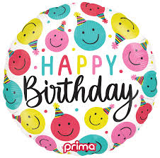 Birthday Happy Faces Foil Balloon 18" Prima