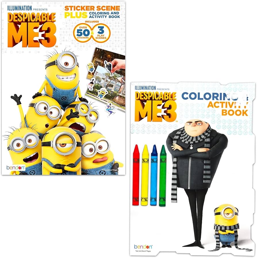 Dispicable Me Libro de Colorear con 4 Crayones