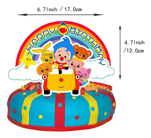 Caketopper Plim Plim "Happy Birthday" (x1u)