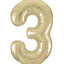 Number Solar Gold Foil Balloon 34"