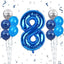 Number #8 Supershape Balloon 34" Royal Blue