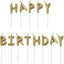 Gold Happy Birthday Picks Candles 13pcs