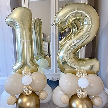 Supershape Foil Balloon #1 White Gold