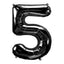 Number Black Supershape Foil Balloon 34"