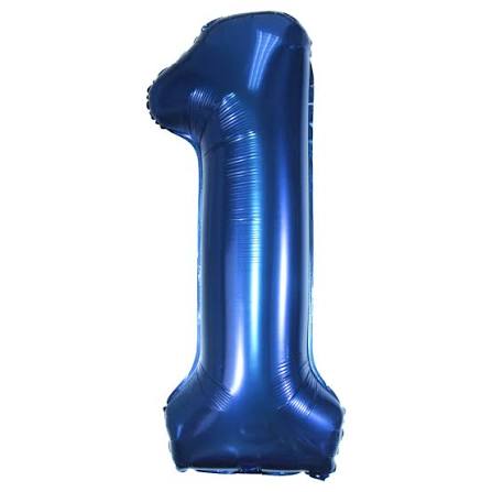 Number #1 Foil Balloon 34" Blue Royal