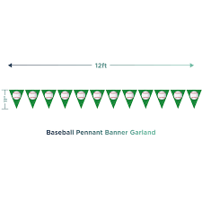Baseball Pennant Banner 12FT