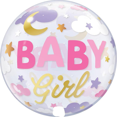 Bubble Balloon 22" Baby Girl Sweet Dreams (Qualatex)