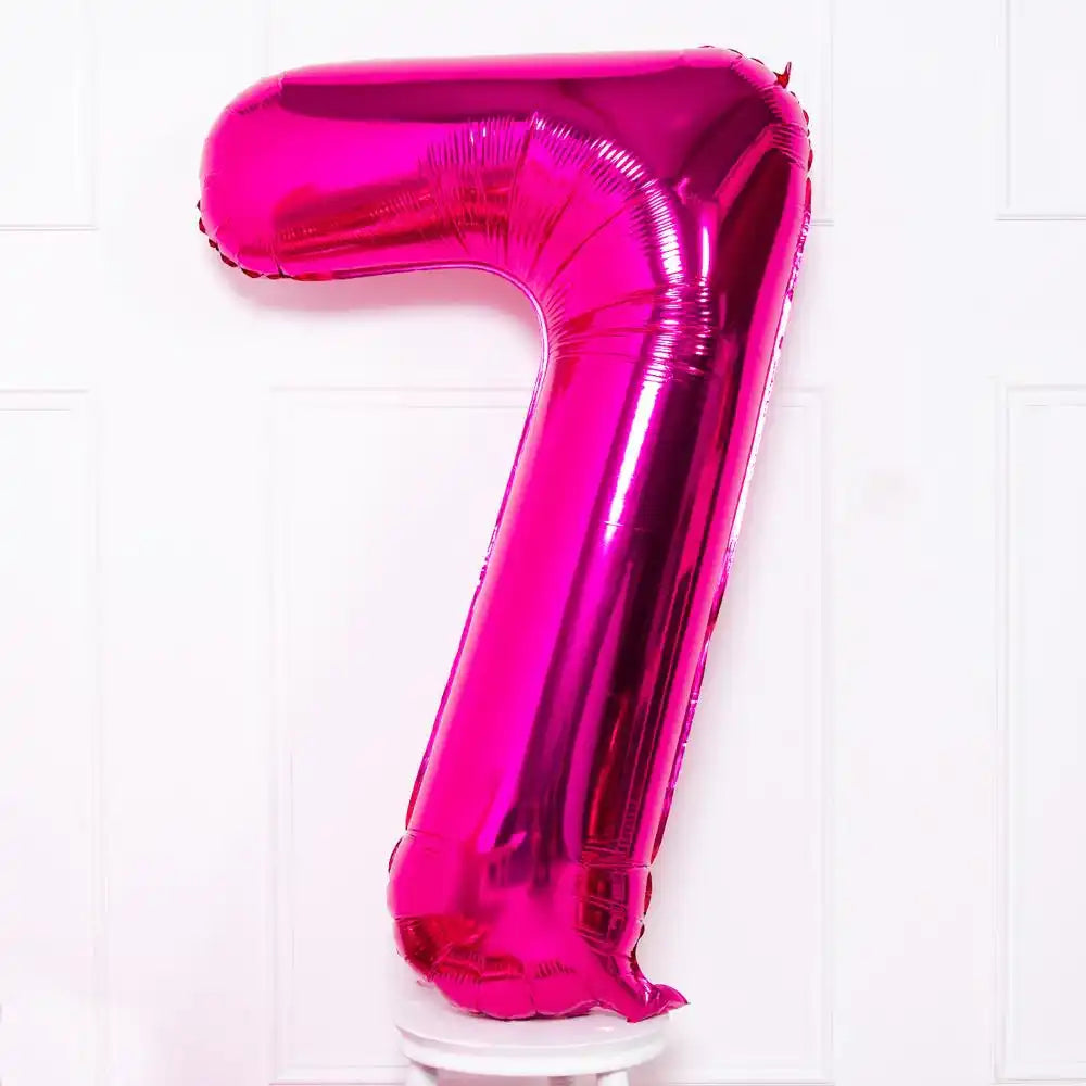 Number #7 Supershape Balloon 34" Hot Pink