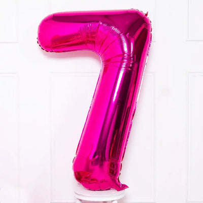 Number #7 Supershape Balloon 34" Hot Pink