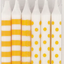 Dots Candles Yellow Stripe 12pcs