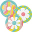 Flower Power 3 Designs Plates 7" 8pcs