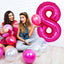 Number #8 Supershape Balloon 34" Hot Pink
