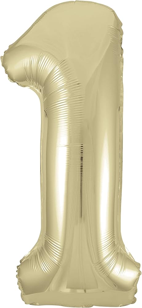 Number Solar Gold Foil Balloon 34"