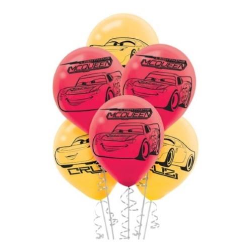 Cars Latex Balloons 6pcs