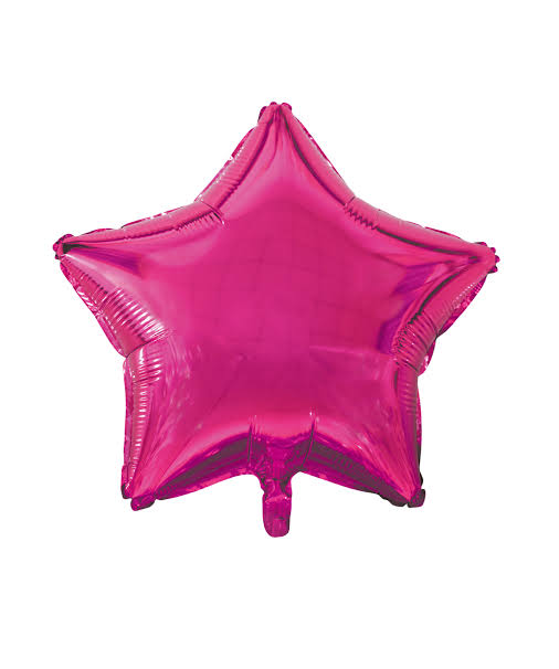 Star Magenta Foil Balloon 16"