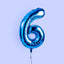 Number #6 Supershape Balloon 34" Royal Blue