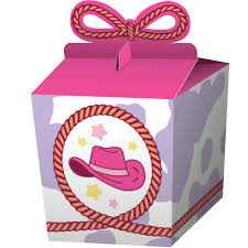 Boot and Bows Treat Boxes 8pcs