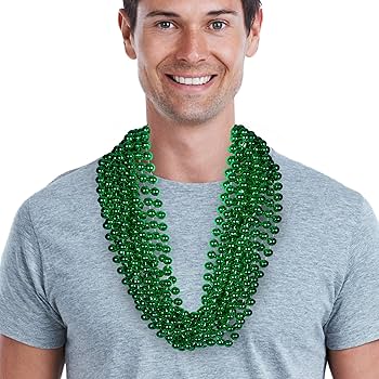 Green Beads Necklaces 12pcs