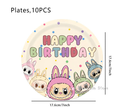 Platos 7" Labubu (x10u)